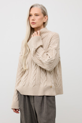 Джемперы женские для мам, артикул: ЕВ 30262/ш, цвет: бежевый