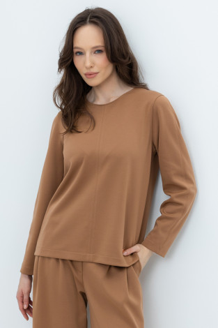 Джемперы женские для мам, артикул: ЕВТ 3163, цвет: коричневый