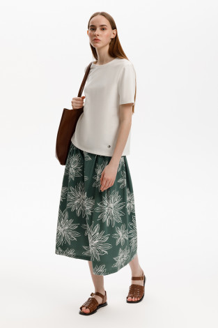 Юбки женские для мам, артикул: ЕВТ 7013, цвет: зеленый