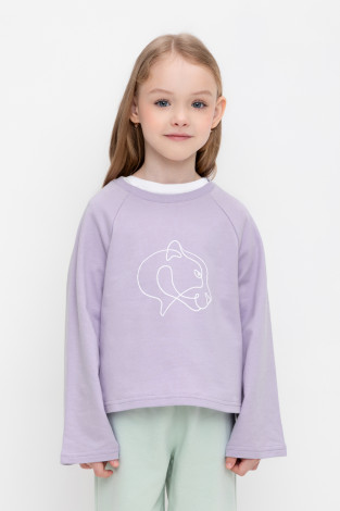 Джемпер для девочки, артикул: К 302488, цвет: фиолетовый