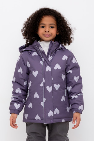 Куртка для девочки, артикул: ВК 38111/н/2 ГР, цвет: фиолетовый