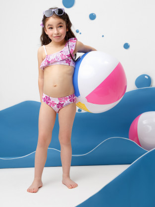 Купальник для девочки, артикул: ТК 17021/1н ФВ, цвет: белый