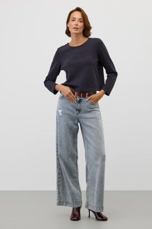 Джемперы женские для мам, артикул: ЕВТ 3347, цвет: синий