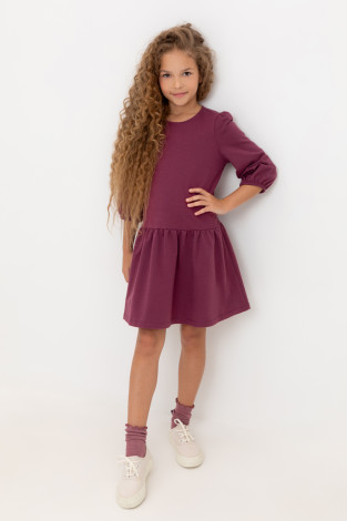 Платье для девочки, артикул: КР 5898, цвет: бордовый