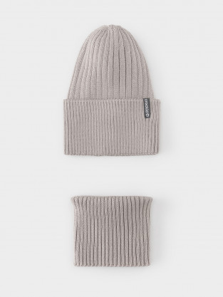 Комплект вязаный для девочки, артикул: КВ 22012/25, цвет: серый