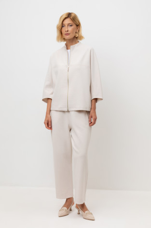 Брюки женские для мам, артикул: ЕВТ 4134, цвет: светло-бежевый