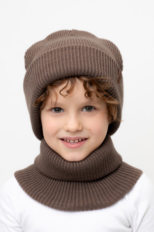 Комплекты вязаные, артикул: КВ 22016/ш, цвет: коричневый