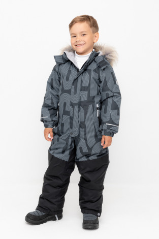 Комбинезоны утепленные для мальчика, артикул: ВК 60120/н/8 ГР, цвет: черный3