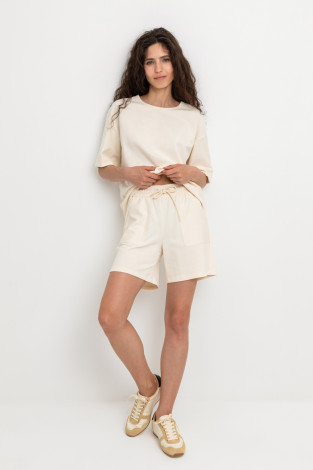 Шорты женские для мам, артикул: ЕВТ 4080, цвет: сливки2