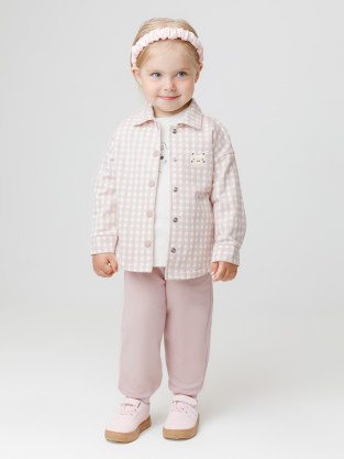 Брюки для девочки, артикул: КР 400815, цвет: розовый