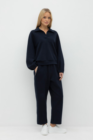 Брюки женские для мам, артикул: ЕВТ 4122, цвет: синий