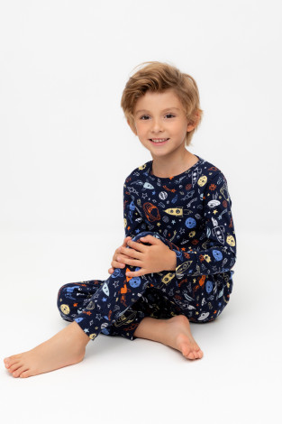 Пижама для мальчика, артикул: К 1552/24, цвет: темно-синий