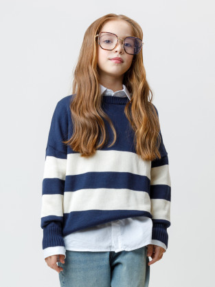 Джемпер для девочки, артикул: КВ 30129, цвет: синий