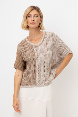 Джемперы женские для мам, артикул: ЕВ 30218, цвет: бежевый