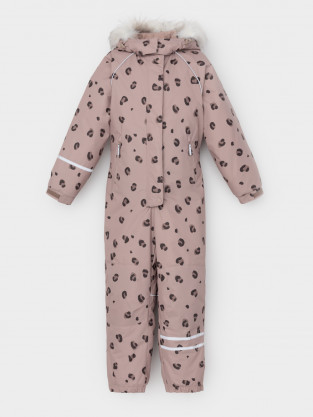 Комбинезоны утепленные для девочки, артикул: ВК 60098/н/12 ГР, цвет: кофейный