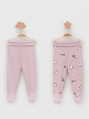 Ползунки для новорожденных, артикул: К 400220-2уп, цвет: розовый