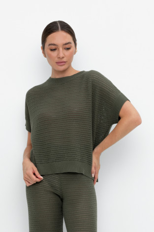 Джемперы женские для мам, артикул: ЕВ 30163, цвет: зеленый