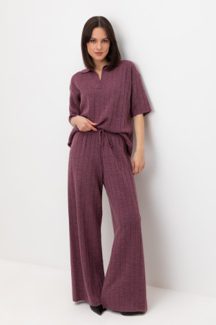 Брюки женские для мам, артикул: ЕВ 443/ш, цвет: бордовый