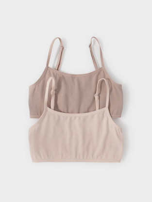 Майки для девочки, артикул: К 1197-2уп, цвет: кофейный