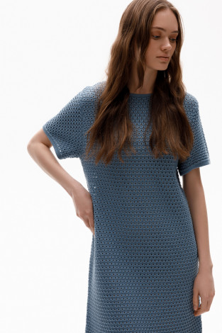 Платья женские для мам, артикул: ЕВ 527, цвет: синий