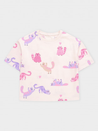 Футболка для девочки, артикул: КР 302939-1, цвет: сахар