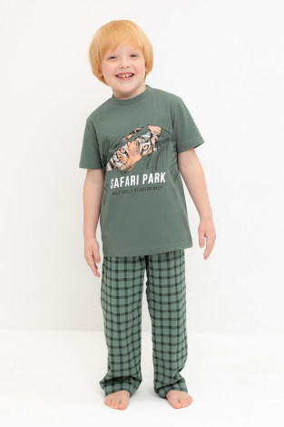 Пижама для мальчика, артикул: К 1599, цвет: зеленый