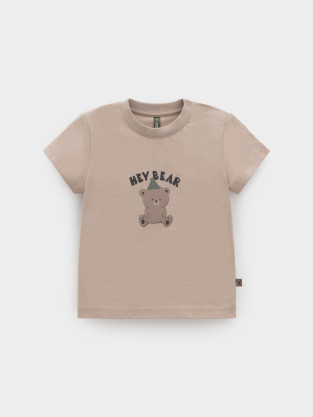 Футболка для мальчика, артикул: КР 302775, цвет: бежевый