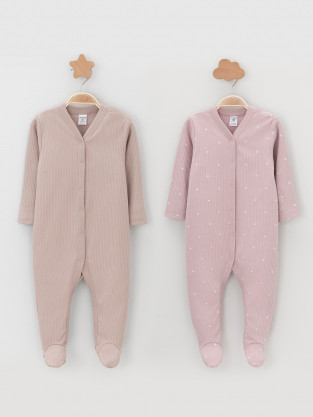 Комбинезон для новорожденных, артикул: К 6523-2уп, цвет: розовый