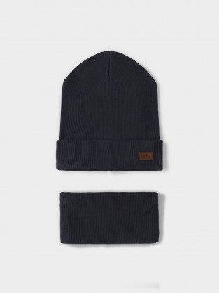 Шапка для мальчика, артикул: К 8149, цвет: темно-синий