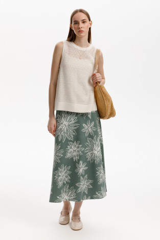 Юбки женские для мам, артикул: ЕВТ 7029, цвет: зеленый