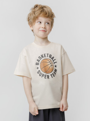 Футболка для мальчика, артикул: КР 302981, цвет: сахар