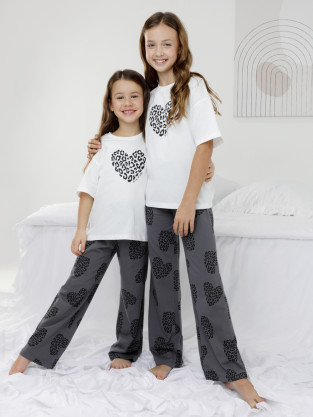 Пижама для девочки, артикул: МП 1657, цвет: белый
