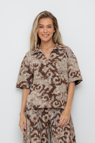 Футболки женские для мам, артикул: ЕВТ 3233, цвет: кофейный