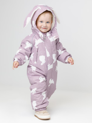 Комбинезоны утепленные для девочки, артикул: ВК 60131/н/1 УЗГ, цвет: розовый