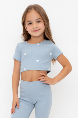 Футболка для девочки, артикул: КР 302727, цвет: синий