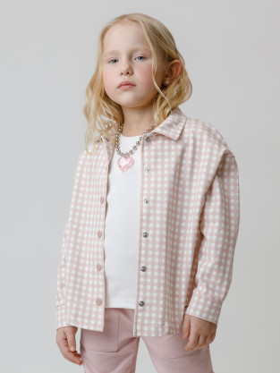 Рубашка для девочки, артикул: КР 302567, цвет: розовый