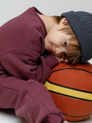 Свитшоты для мальчика, артикул: КР 302802, цвет: коричневый