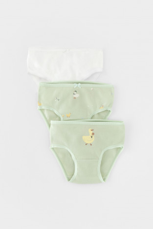 Трусы для девочки, артикул: К 1909-3уп, цвет: голубой