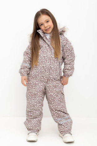 Комбинезоны утепленные для девочки, артикул: ВК 60098/н/3 ГР, цвет: розовый