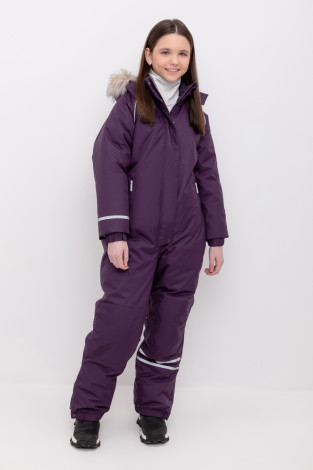 Комбинезоны утепленные для девочки, артикул: ВК 60102/6 ГР (122-158), цвет: фиолетовый
