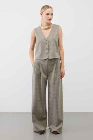 Брюки женские для мам, артикул: ЕВТ 4160, цвет: бежевый