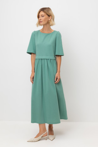 Платья женские для мам, артикул: ЕВТ 5083, цвет: зеленый