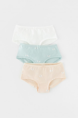 Трусы для девочки, артикул: К 1964-3уп, цвет: светло-голубой
