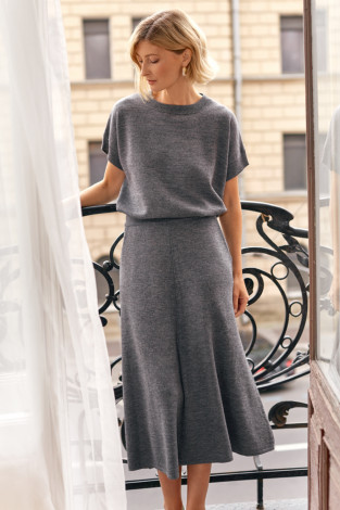 Юбки женские для мам, артикул: ЕВ 737/ш, цвет: темно-серый