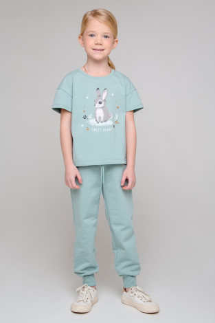 Футболка для девочки, артикул: КР 301912, цвет: голубой