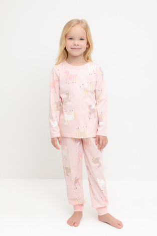 Пижама для девочки, артикул: К 1561, цвет: розовый