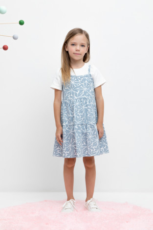 Сарафан для девочки, артикул: КР 5796, цвет: синий