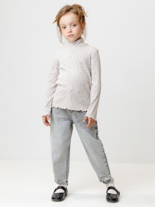 Водолазки для девочки, артикул: КР 302858, цвет: бежевый