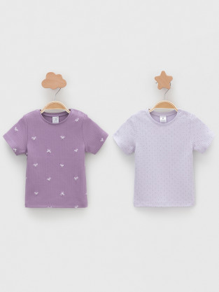 Футболка для новорожденных, артикул: К 302521-2уп, цвет: фиолетовый