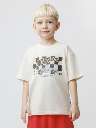 Футболка для мальчика, артикул: КР 303010, цвет: сахар